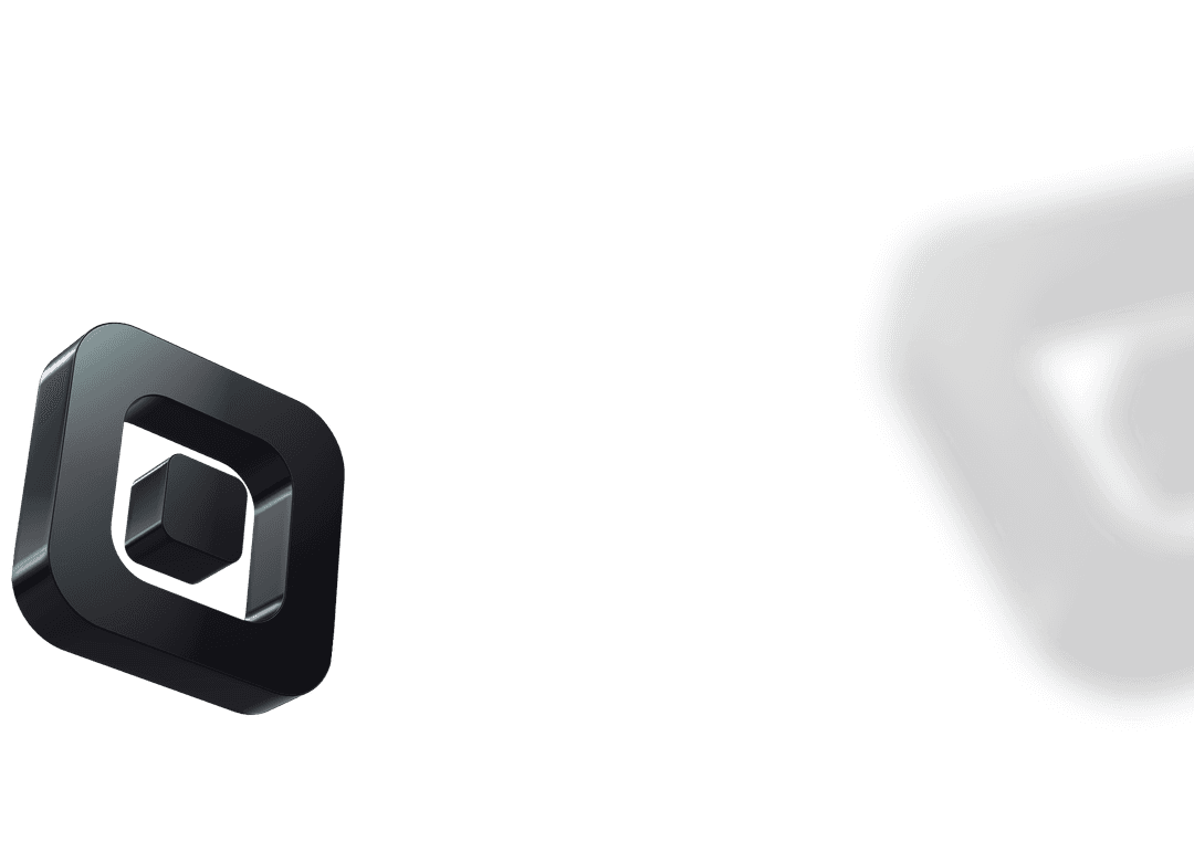 3D element on the right side of the page