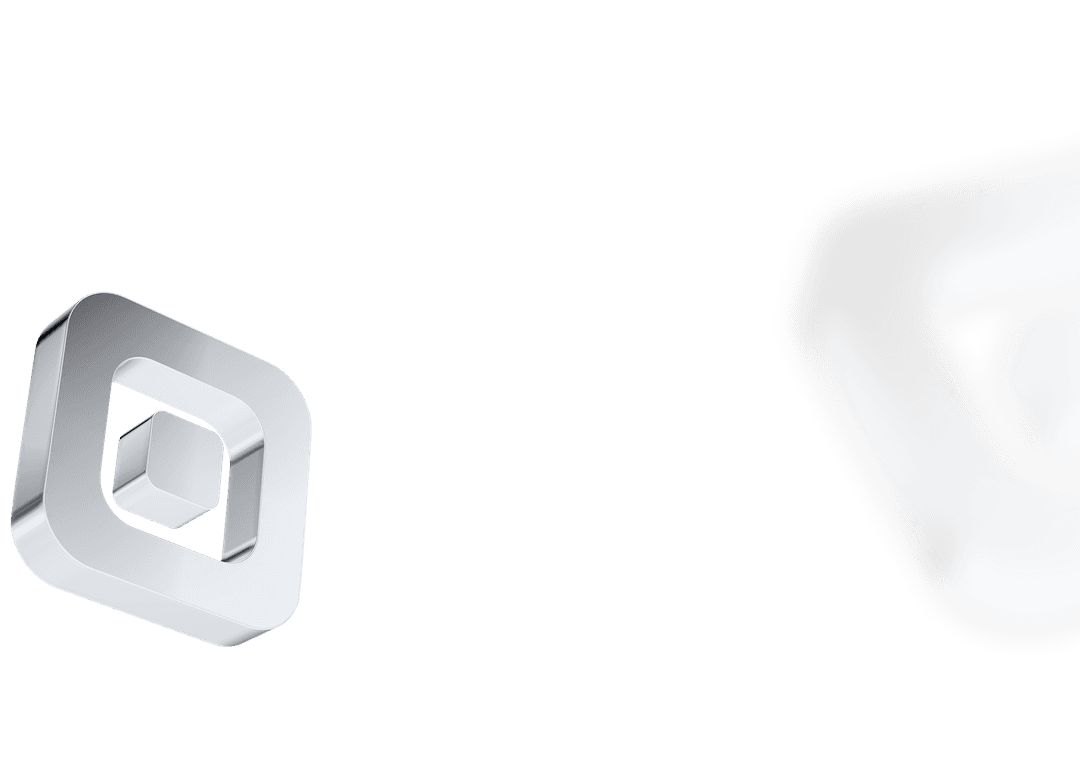 3D element on the right side of the page